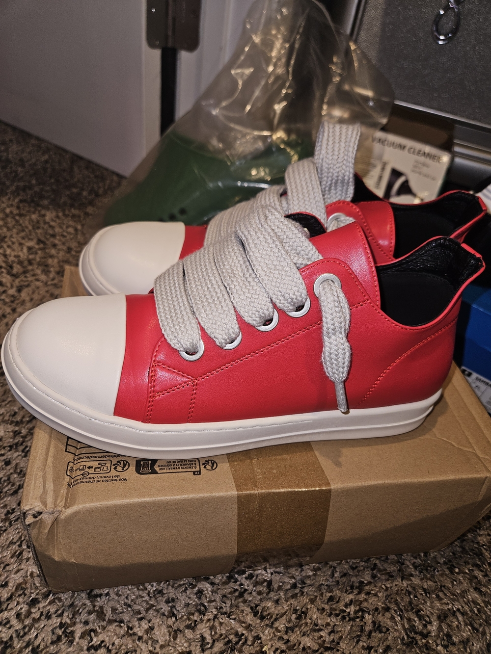 Red and White Fashion Sneakers